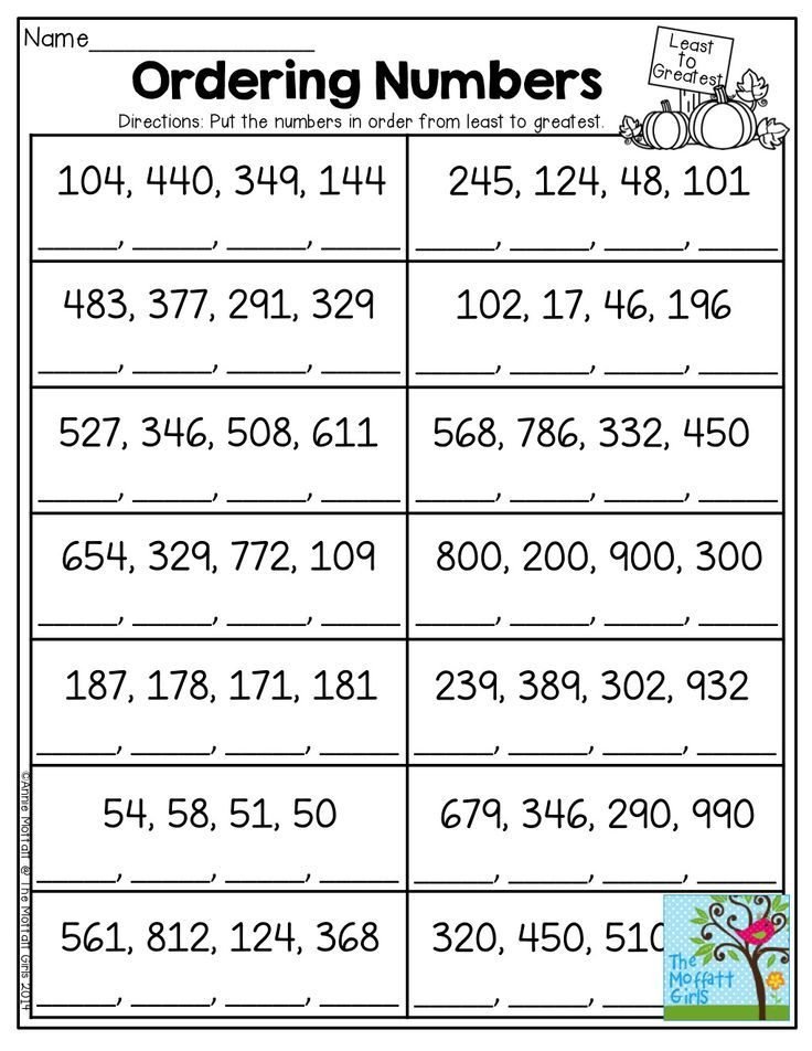 30 2Nd Grade Math Worksheets Ascending Order