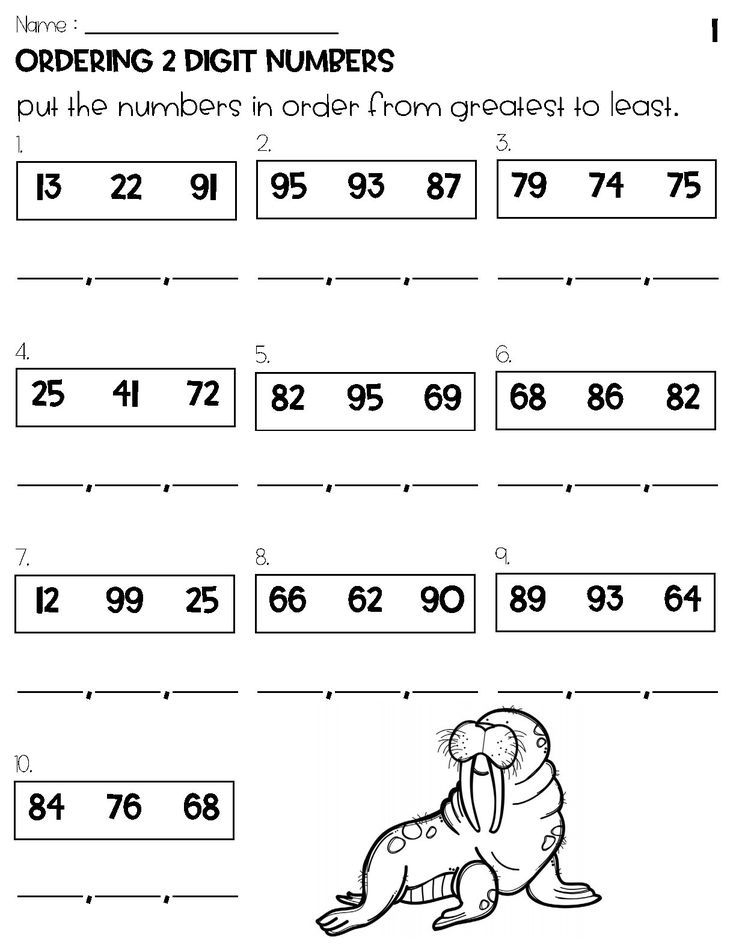 30 2Nd Grade Math Worksheets Ascending Order