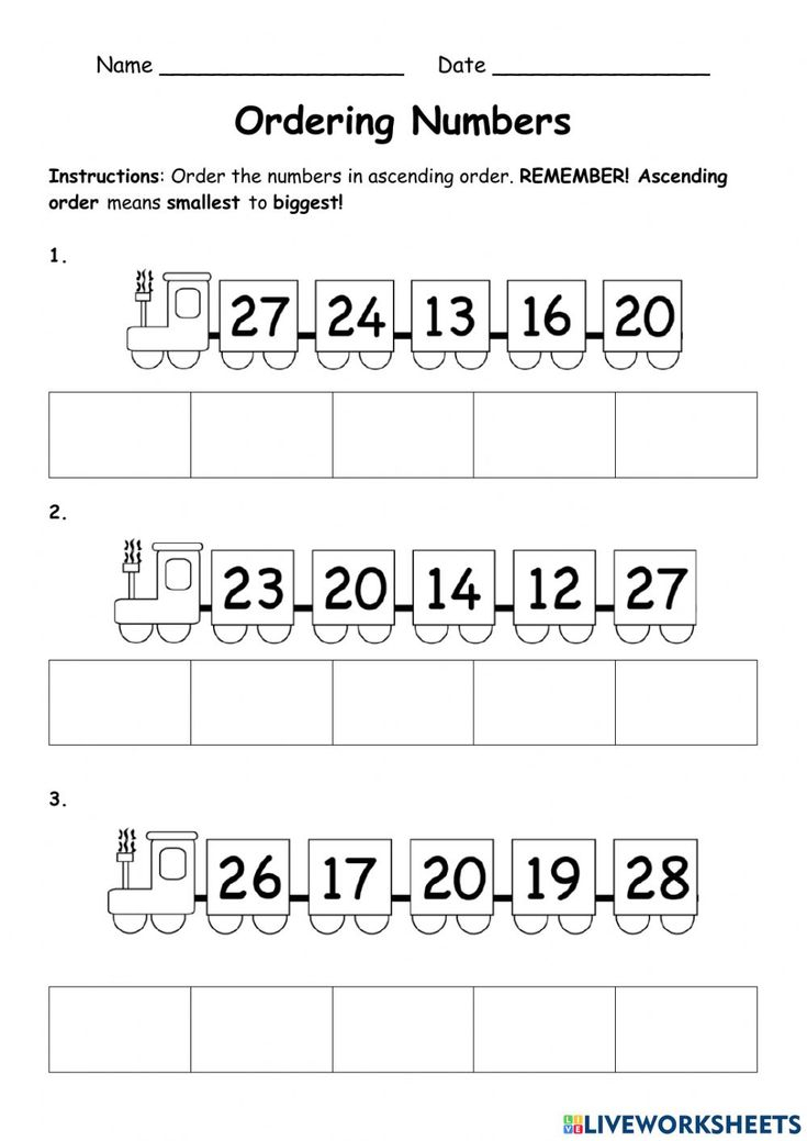 30 2Nd Grade Math Worksheets Ascending Order