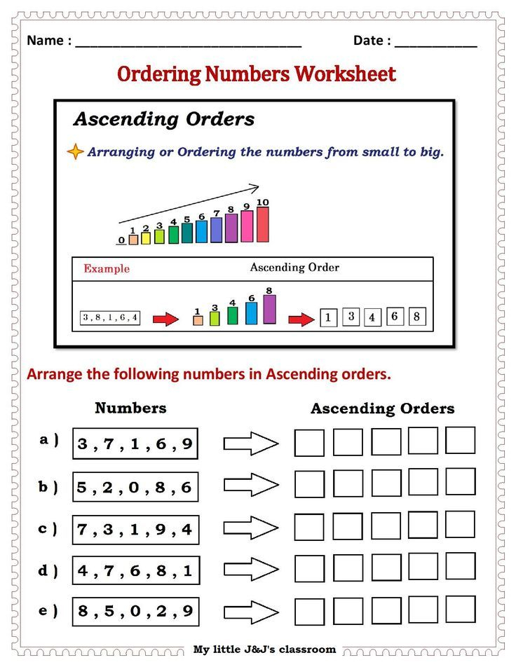 30 2Nd Grade Math Worksheets Ascending Order