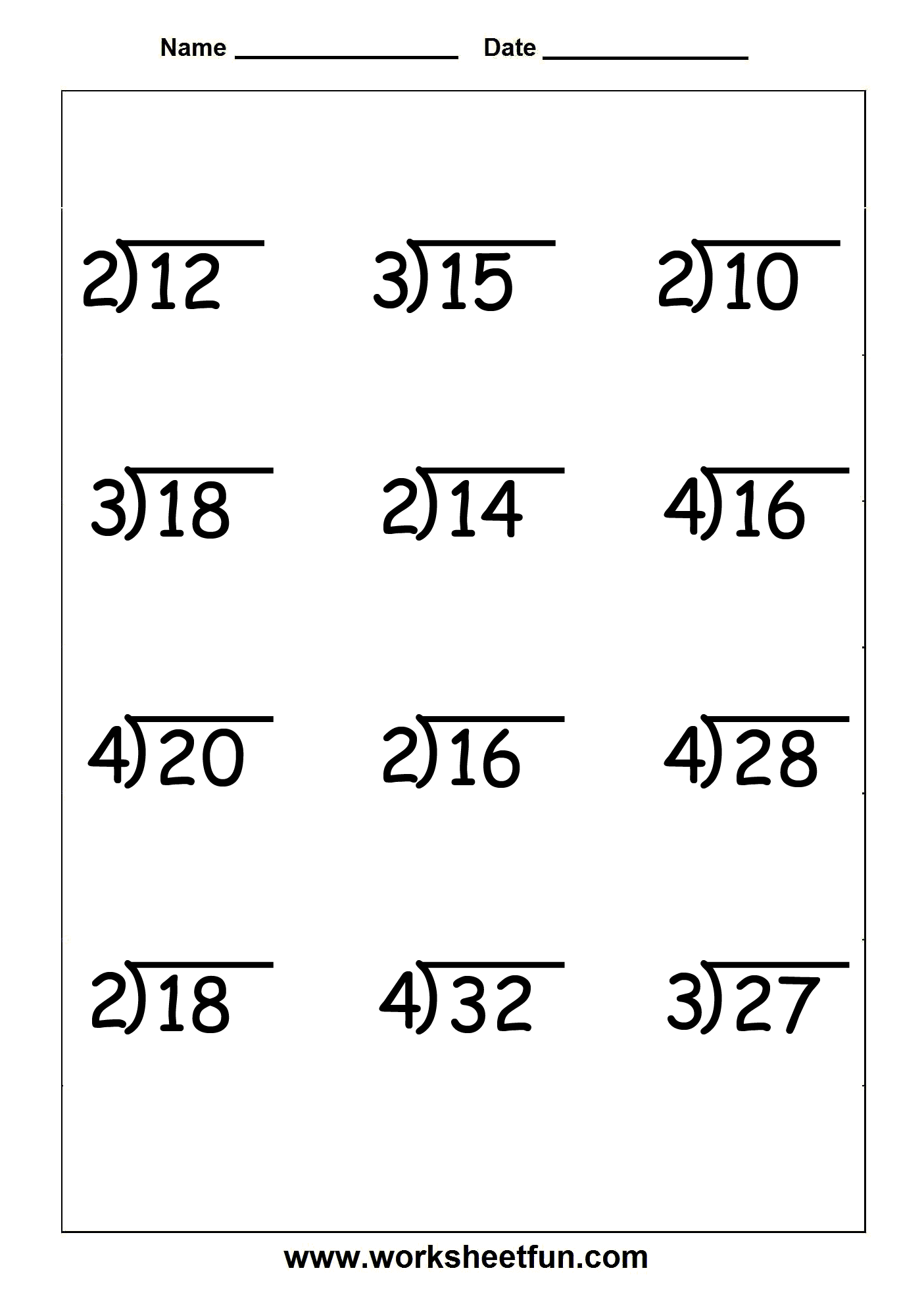 30 2Nd Grade Math Worksheets Division