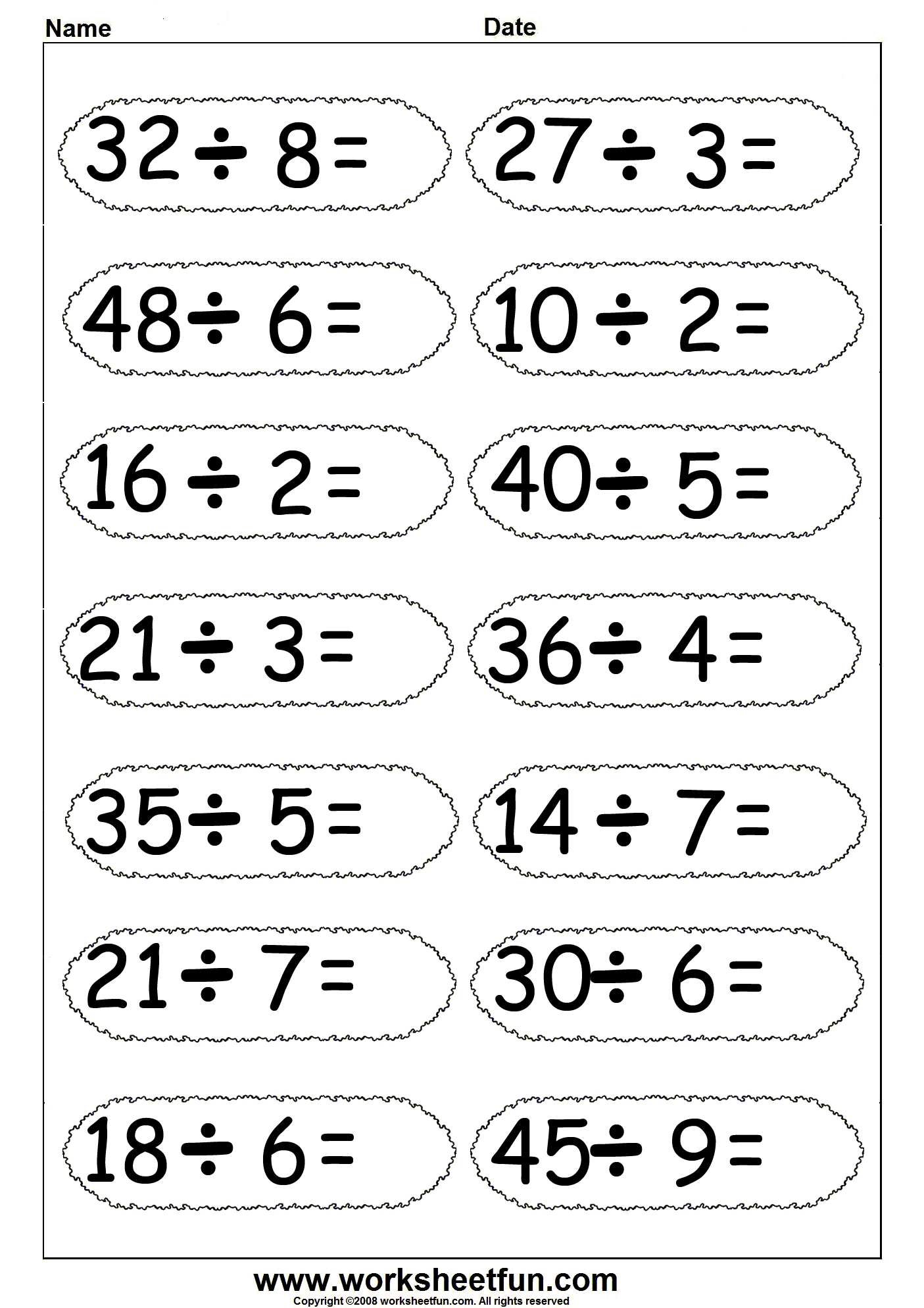 30 2Nd Grade Math Worksheets Division