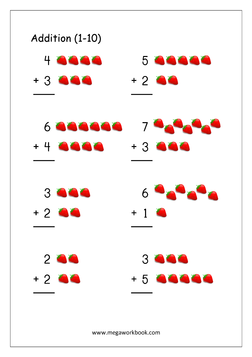 30 Addition Worksheets For Jr Kg