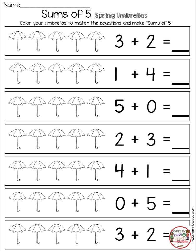 30 Addition Worksheets For Jr Kg