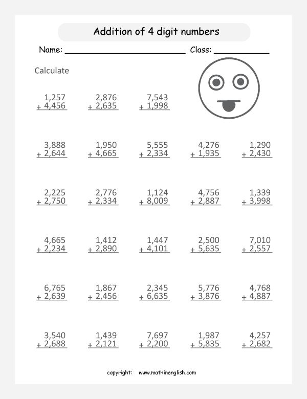 30 Addition Worksheets To Ten