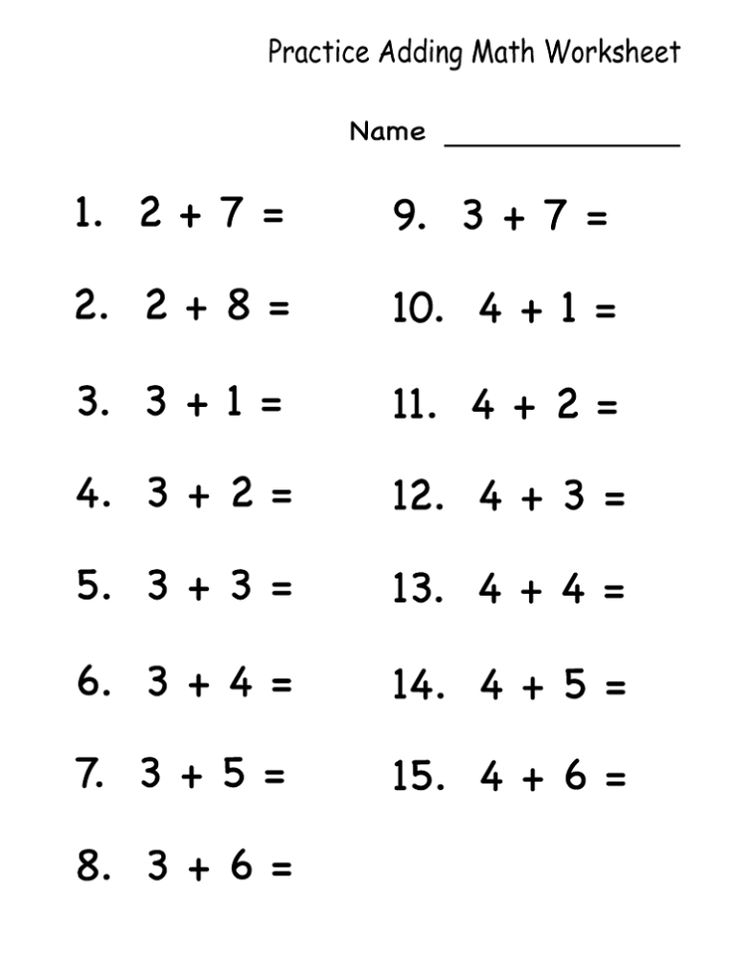 30 Addition Worksheets To Ten