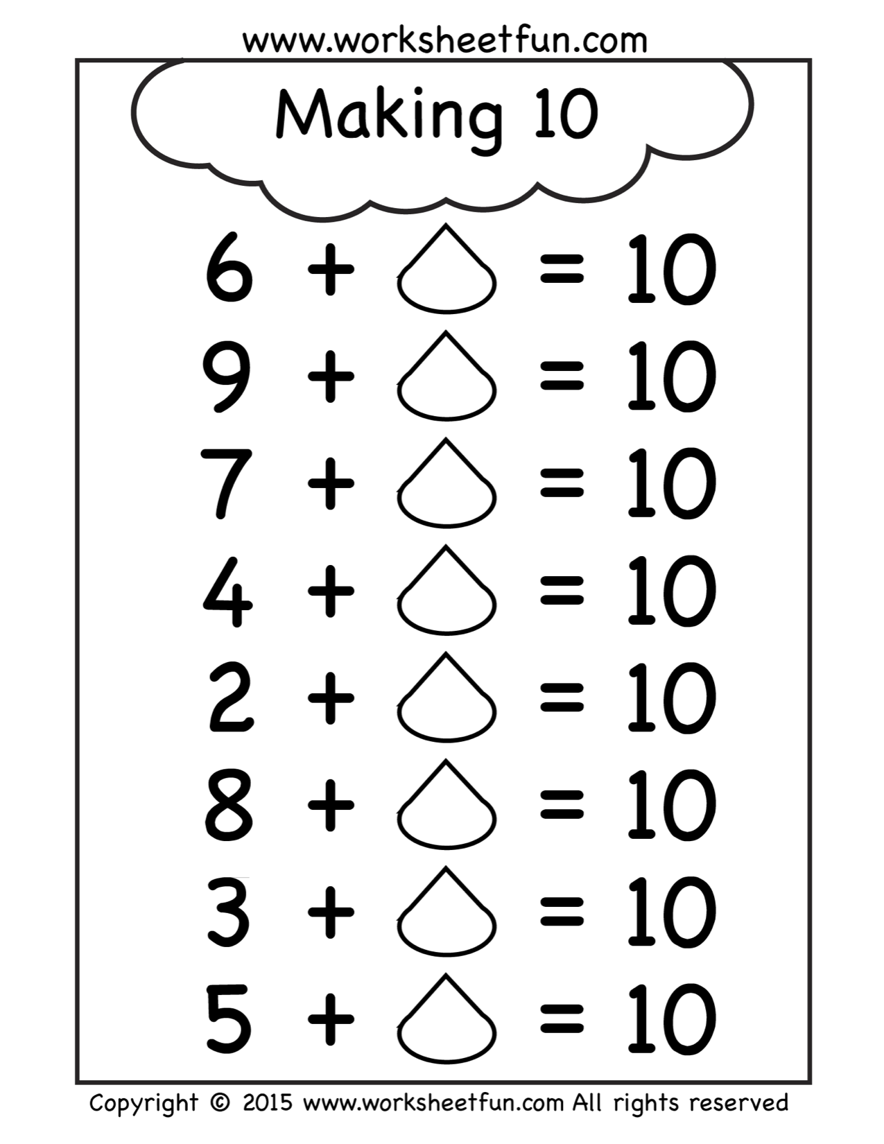 30 Addition Worksheets To Ten