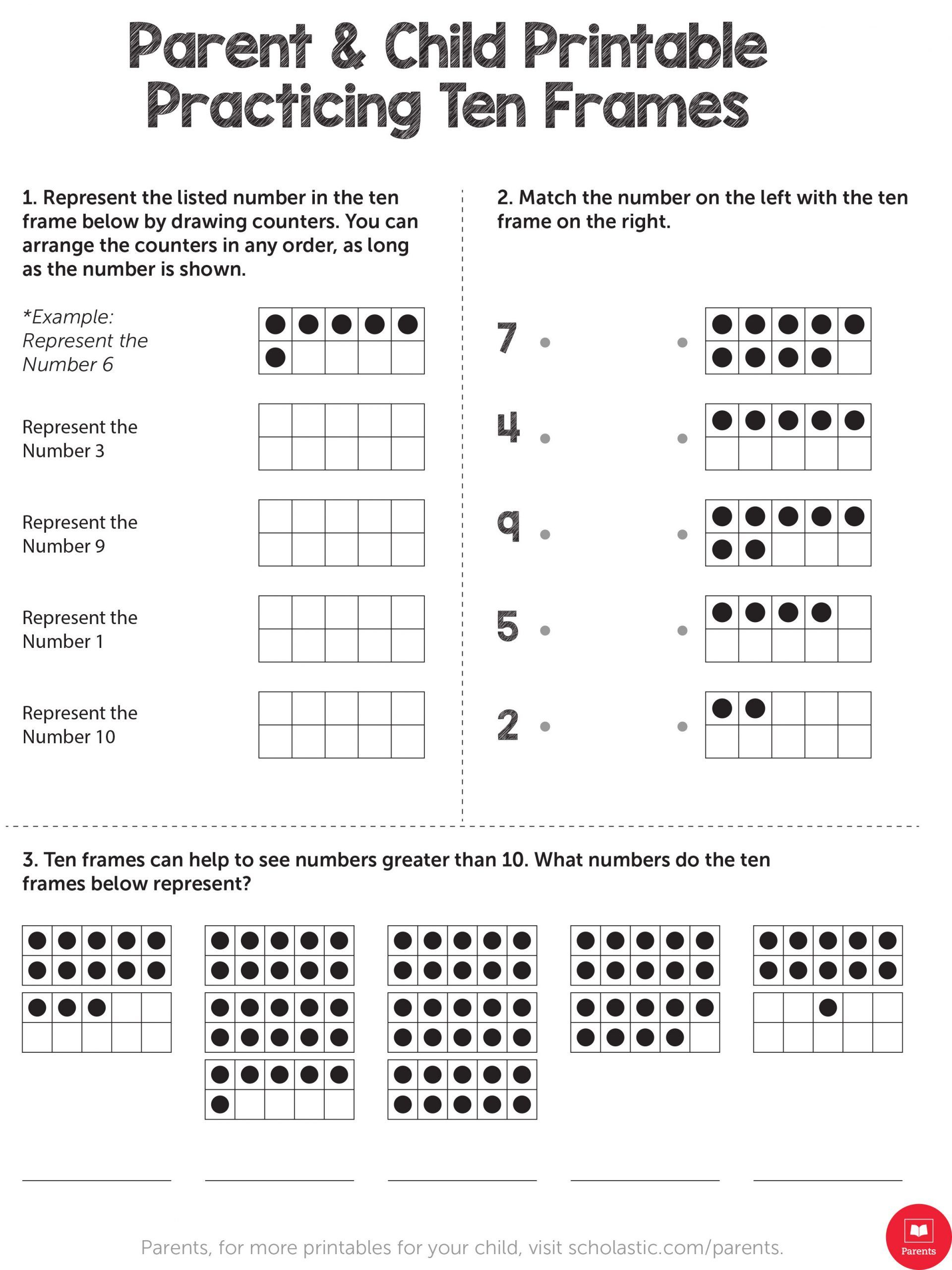 30 Addition Worksheets To Ten