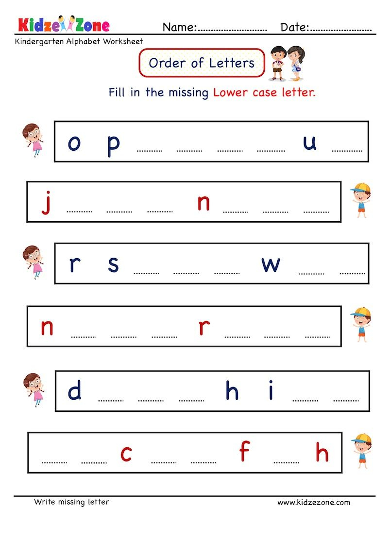 30 Alphabet Order Worksheets Kindergarten