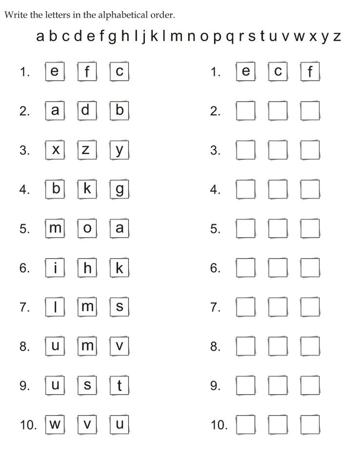 30 Alphabet Order Worksheets Kindergarten