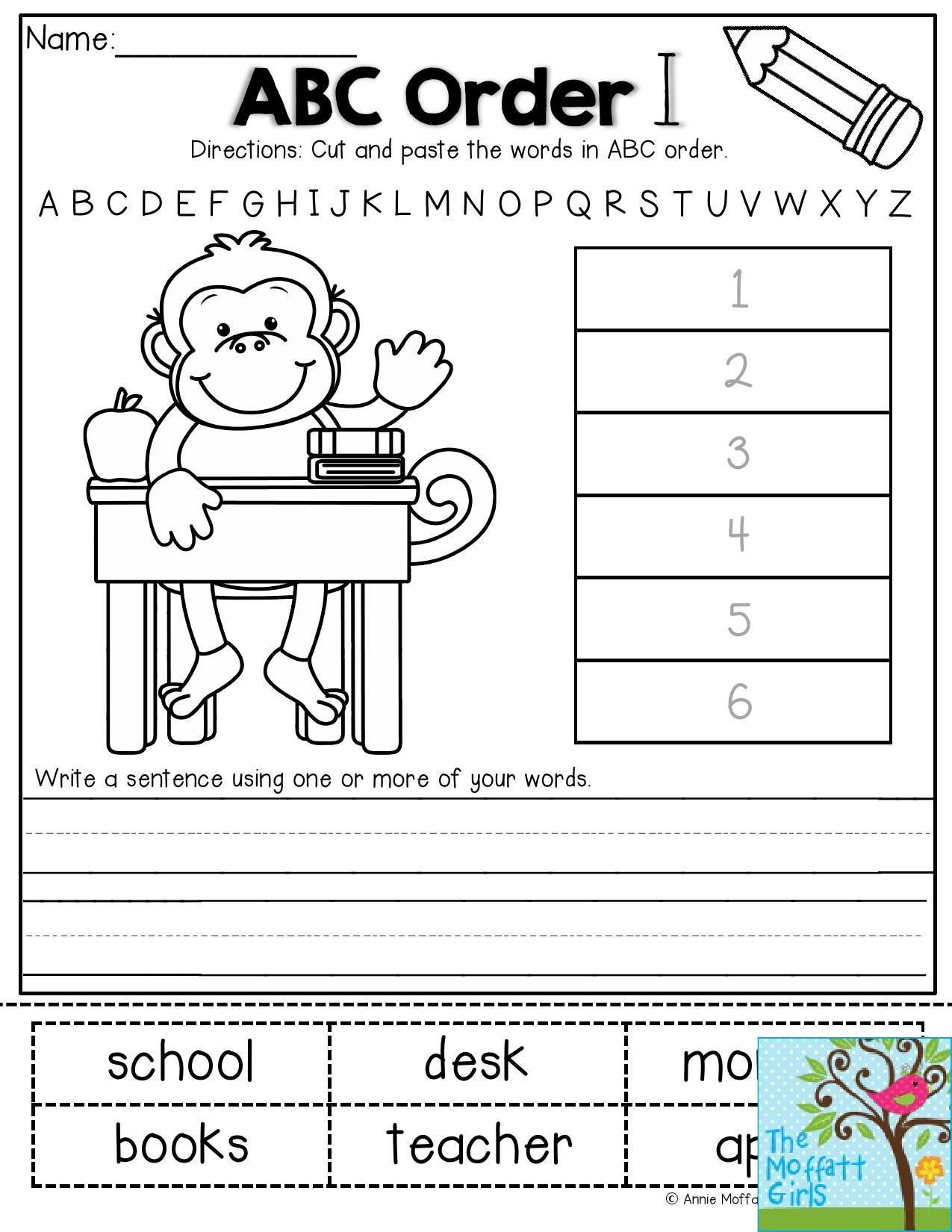 30 Alphabet Order Worksheets Kindergarten