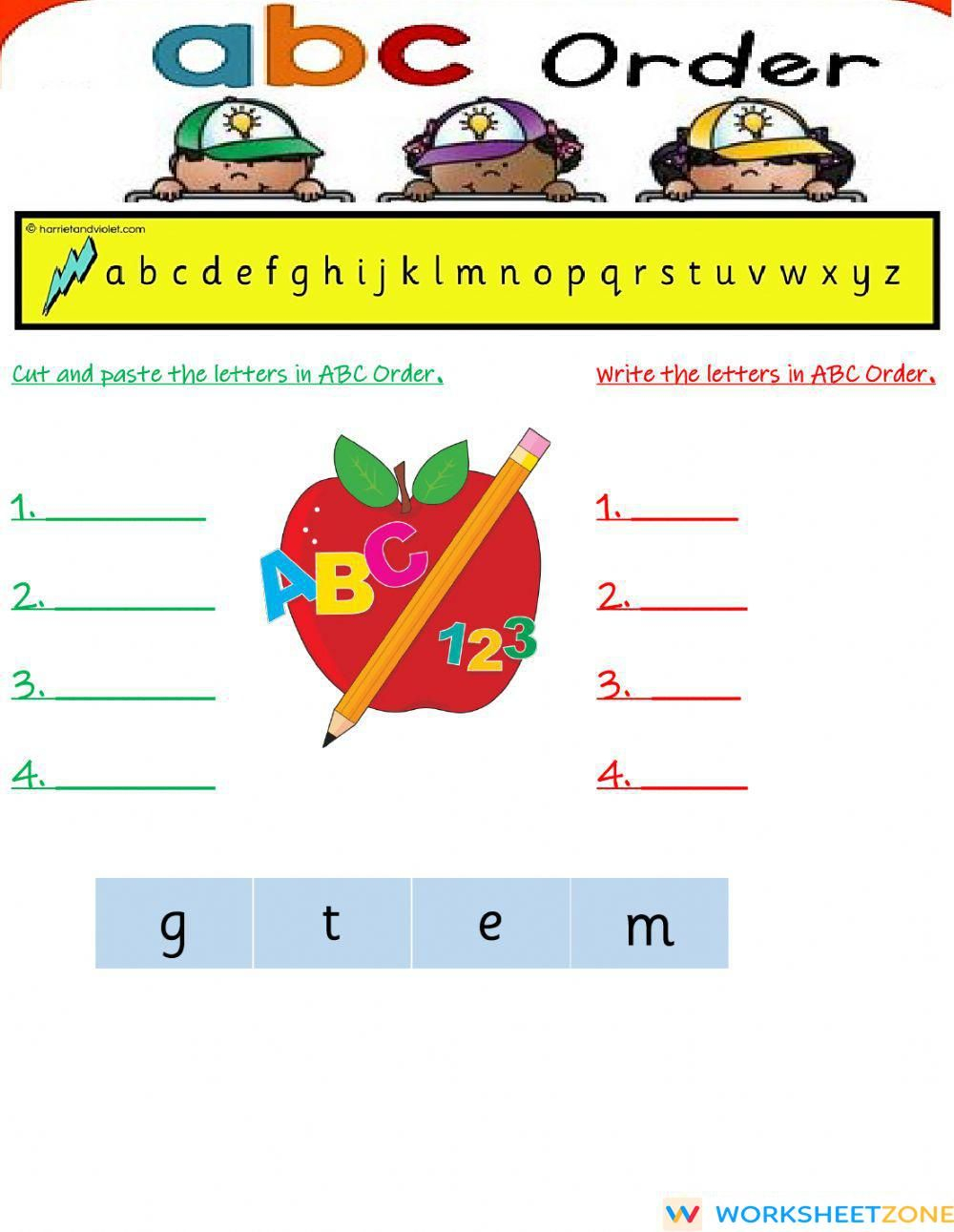 30 Alphabet Order Worksheets Kindergarten