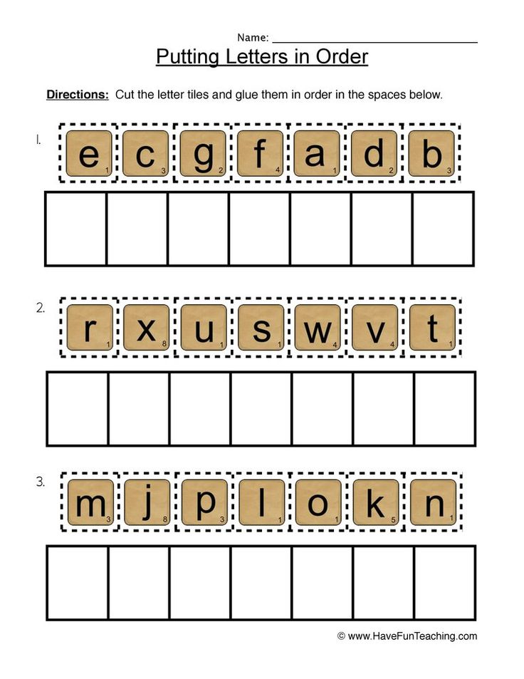 30 Alphabet Order Worksheets Kindergarten