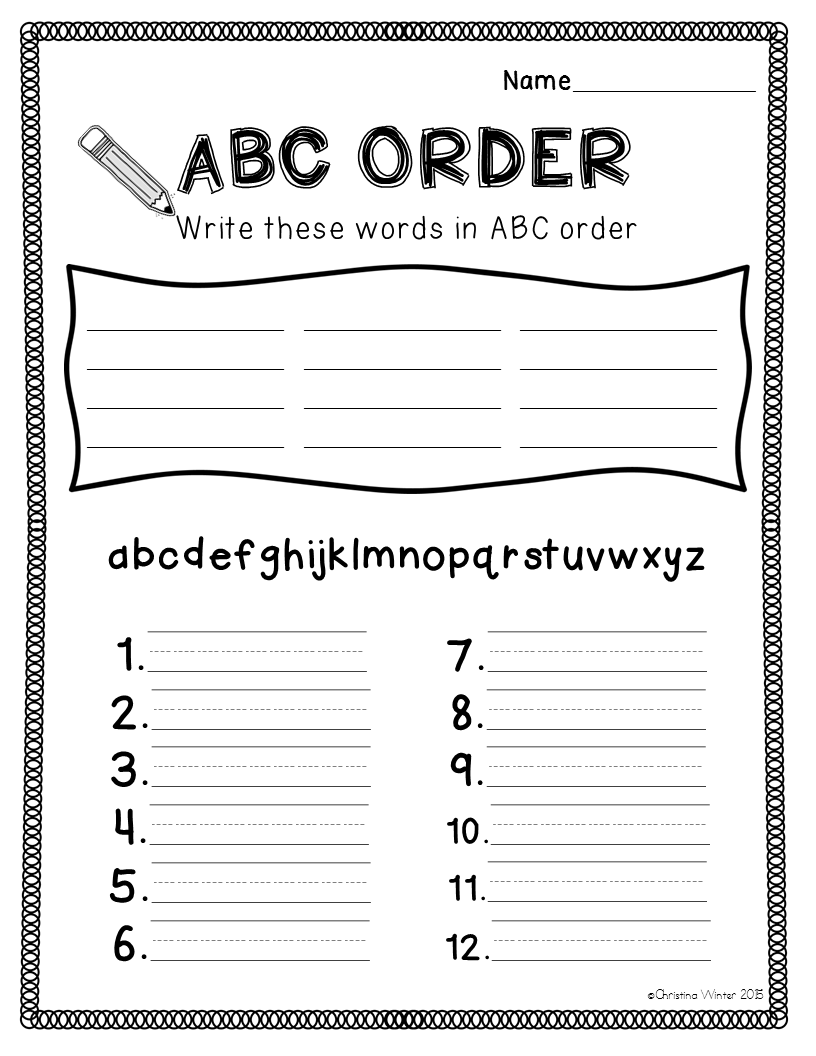 30 Alphabet Order Worksheets Kindergarten