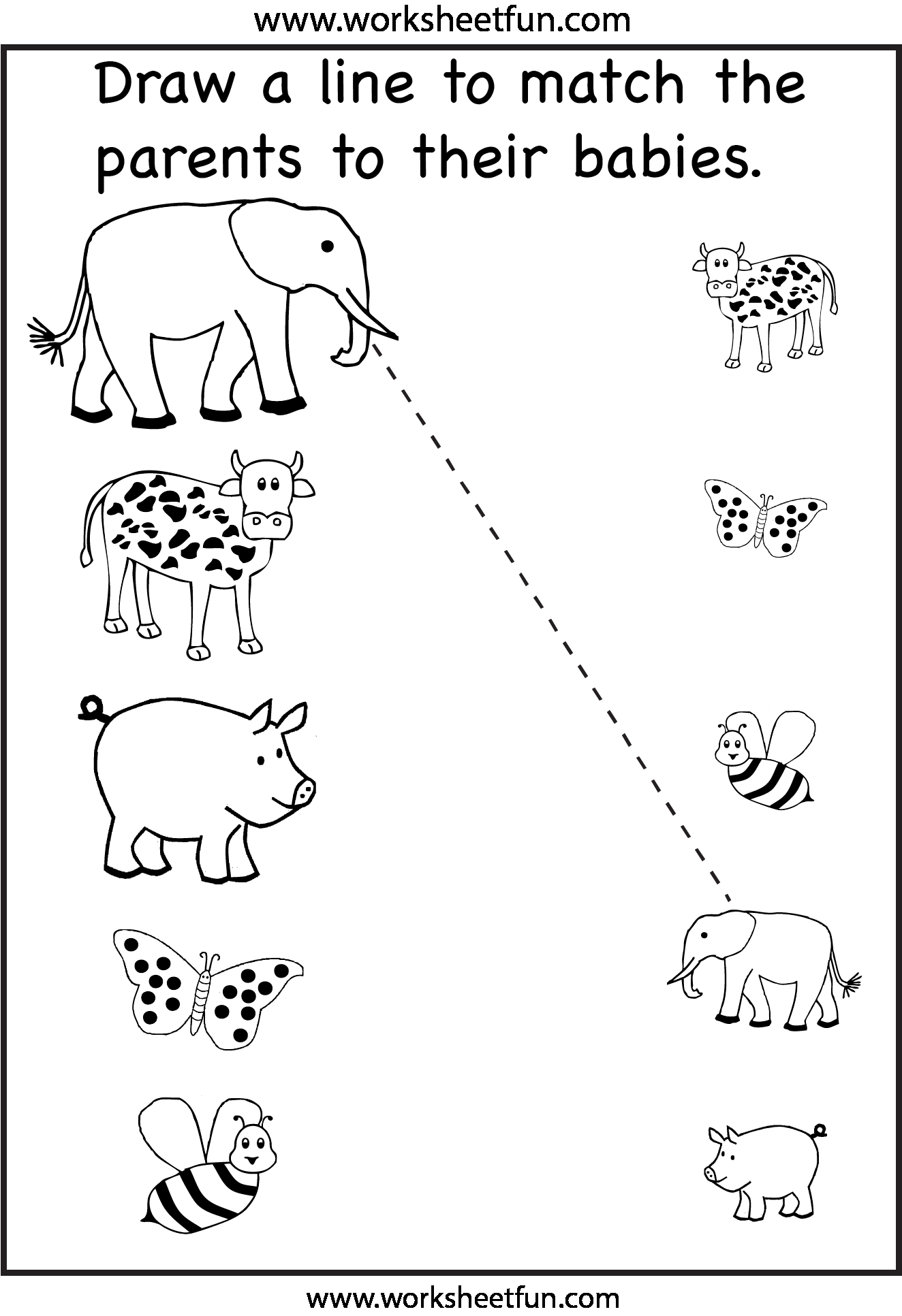 30 Baby Animals Worksheets For Kindergarten