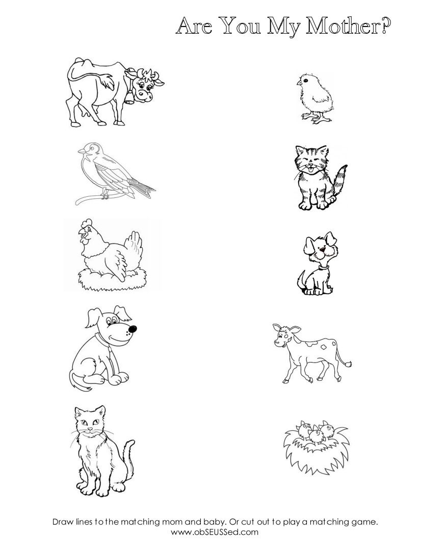 30 Baby Animals Worksheets For Kindergarten