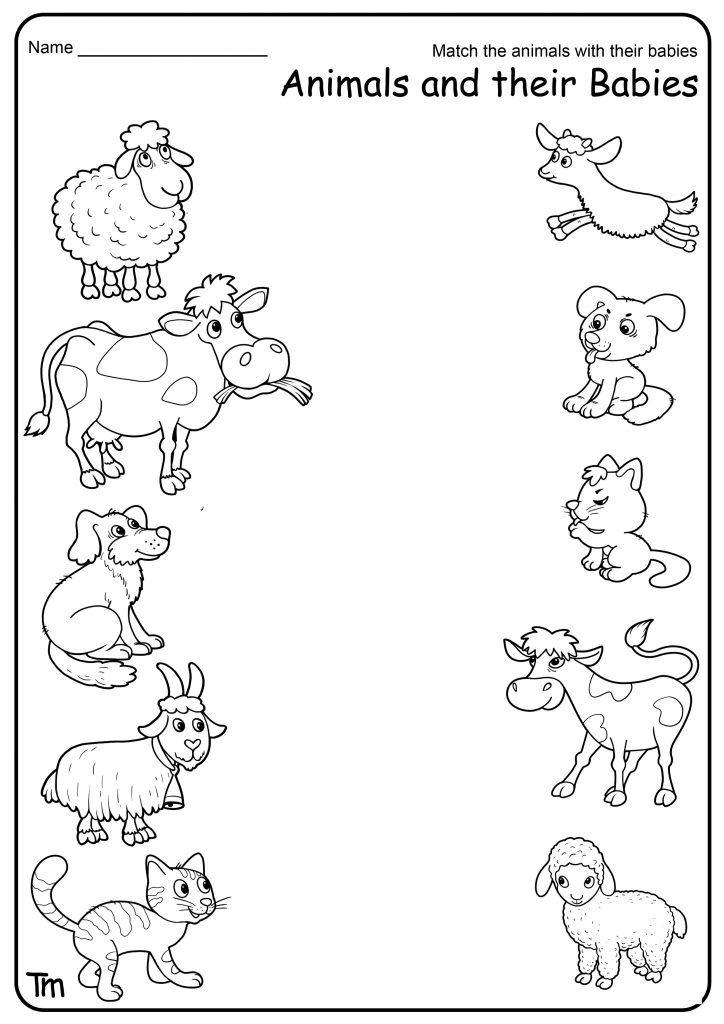 30 Baby Animals Worksheets For Kindergarten