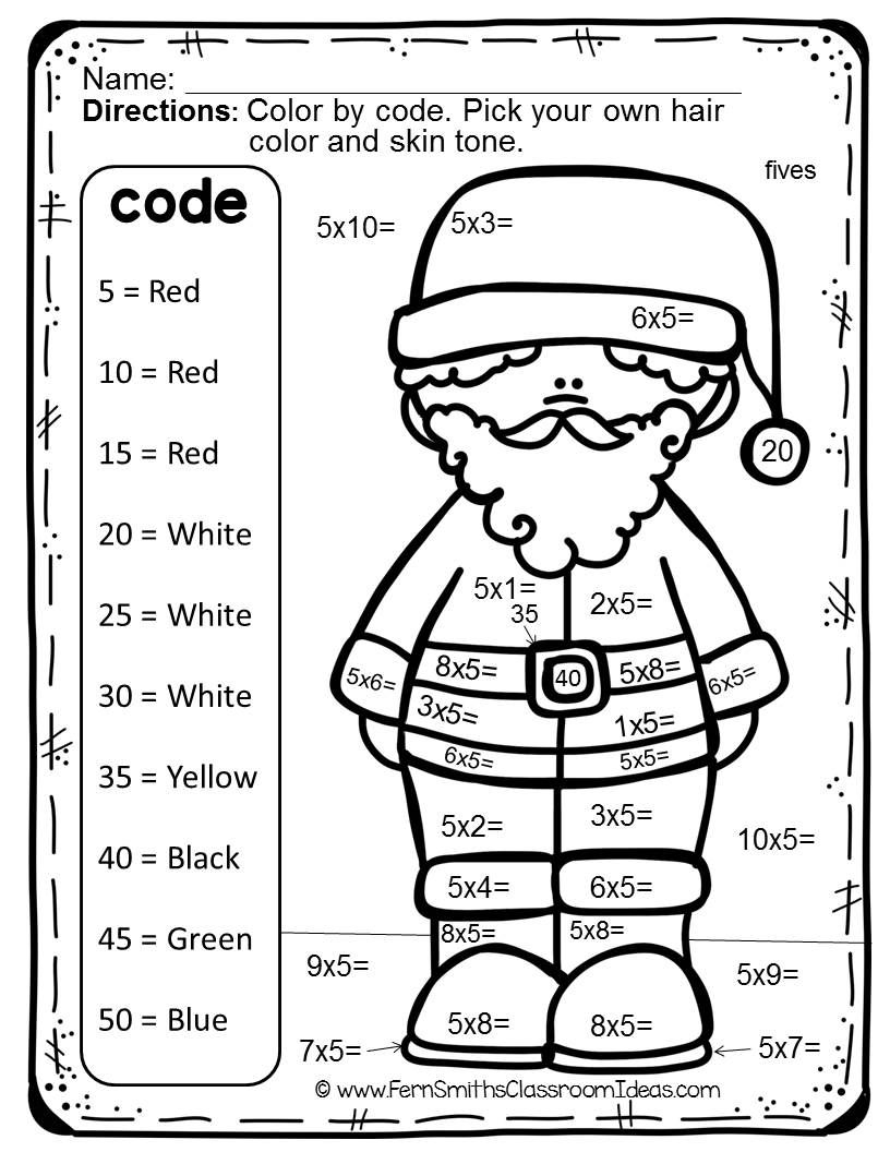 30 Christmas Math Multiplication Worksheets