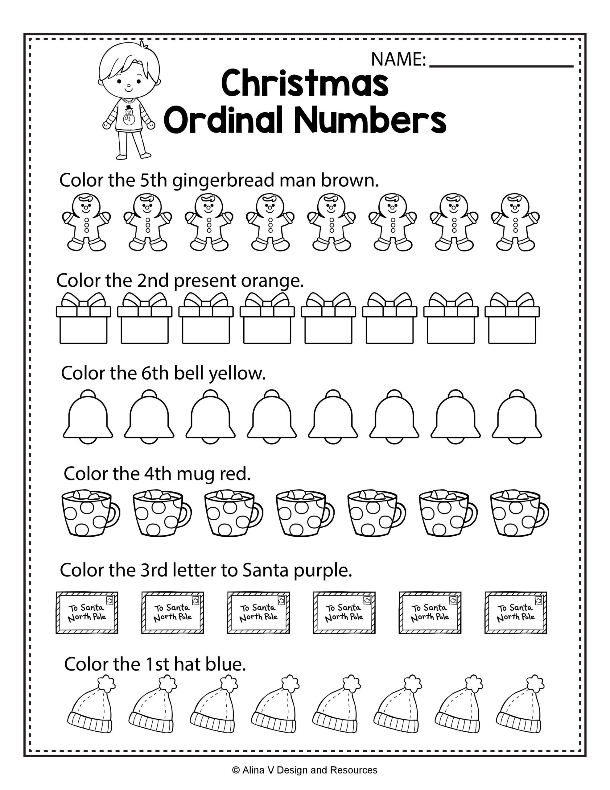 30 Christmas Worksheets For Kids Math