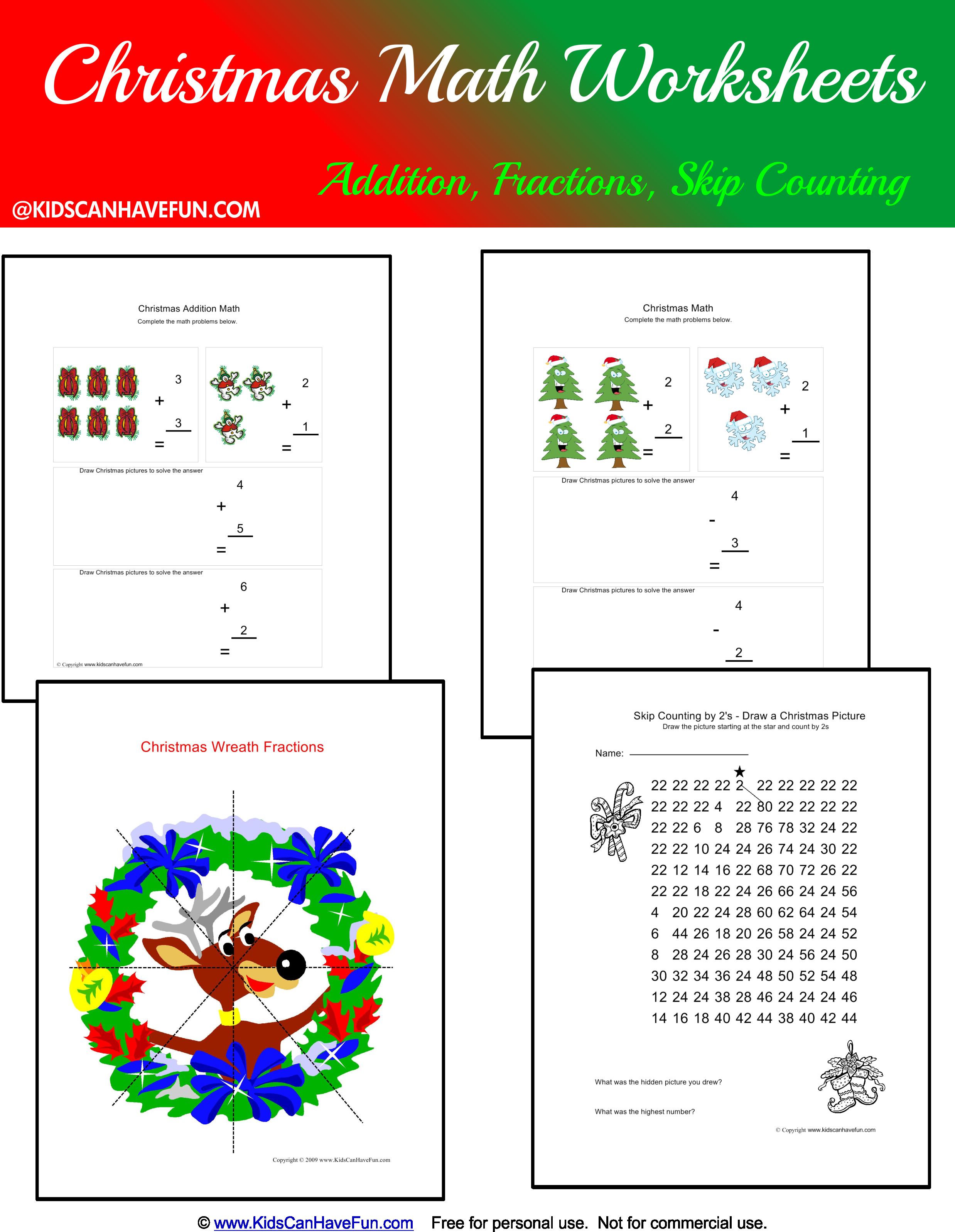 30 Christmas Worksheets For Kids Math