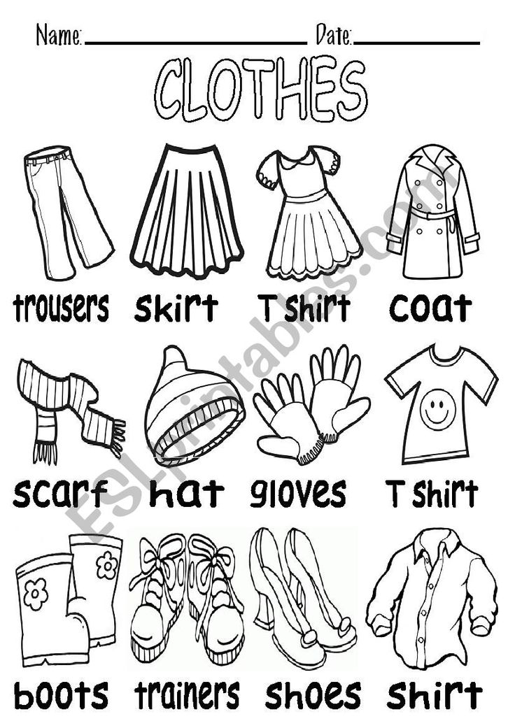 30 Clothes Worksheets For Kids Kindergarten