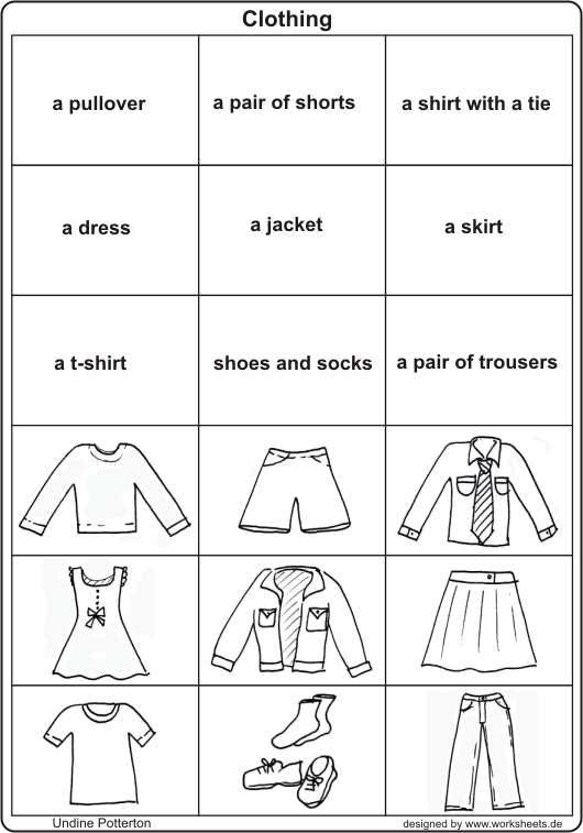 30 Clothes Worksheets For Kids Kindergarten