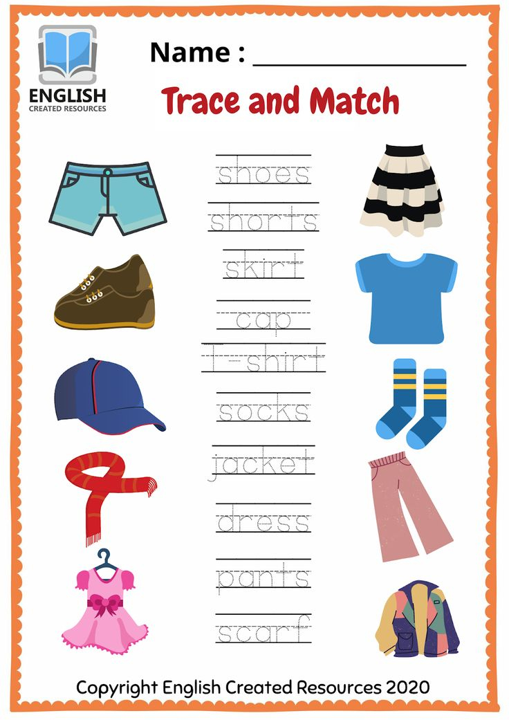 30 Clothes Worksheets For Kids Kindergarten