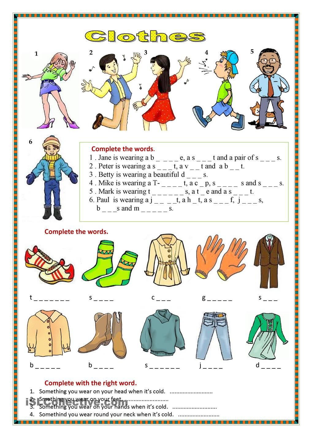 30 Clothes Worksheets For Kids Kindergarten