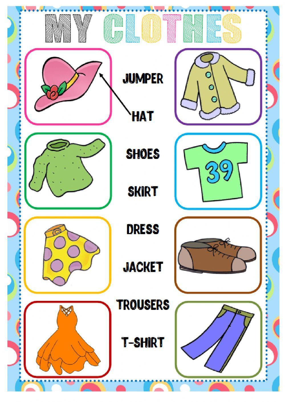 30 Clothes Worksheets For Kids Kindergarten