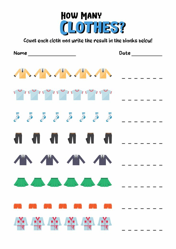 30 Clothes Worksheets For Kids Kindergarten