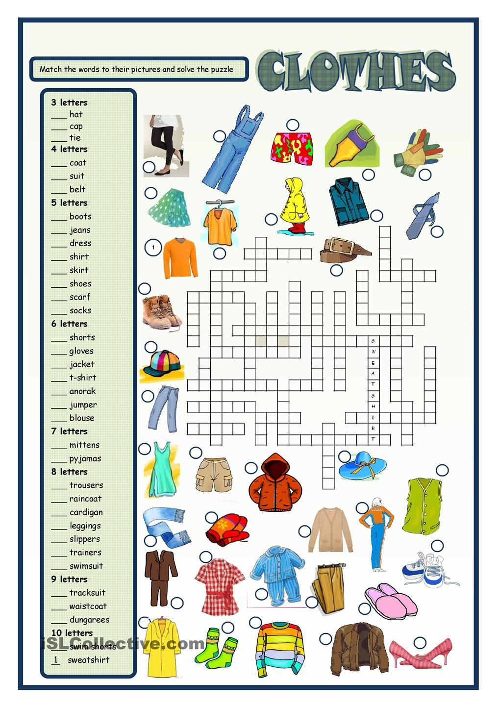 30 Clothes Worksheets For Kids Kindergarten