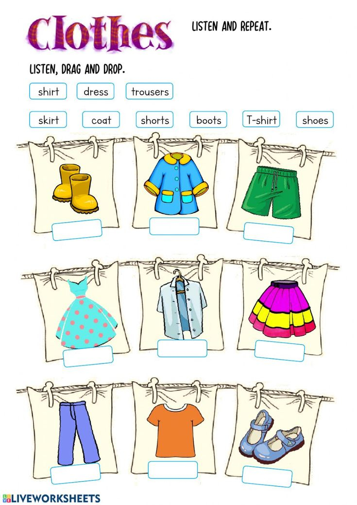 30 Clothes Worksheets For Kids Kindergarten