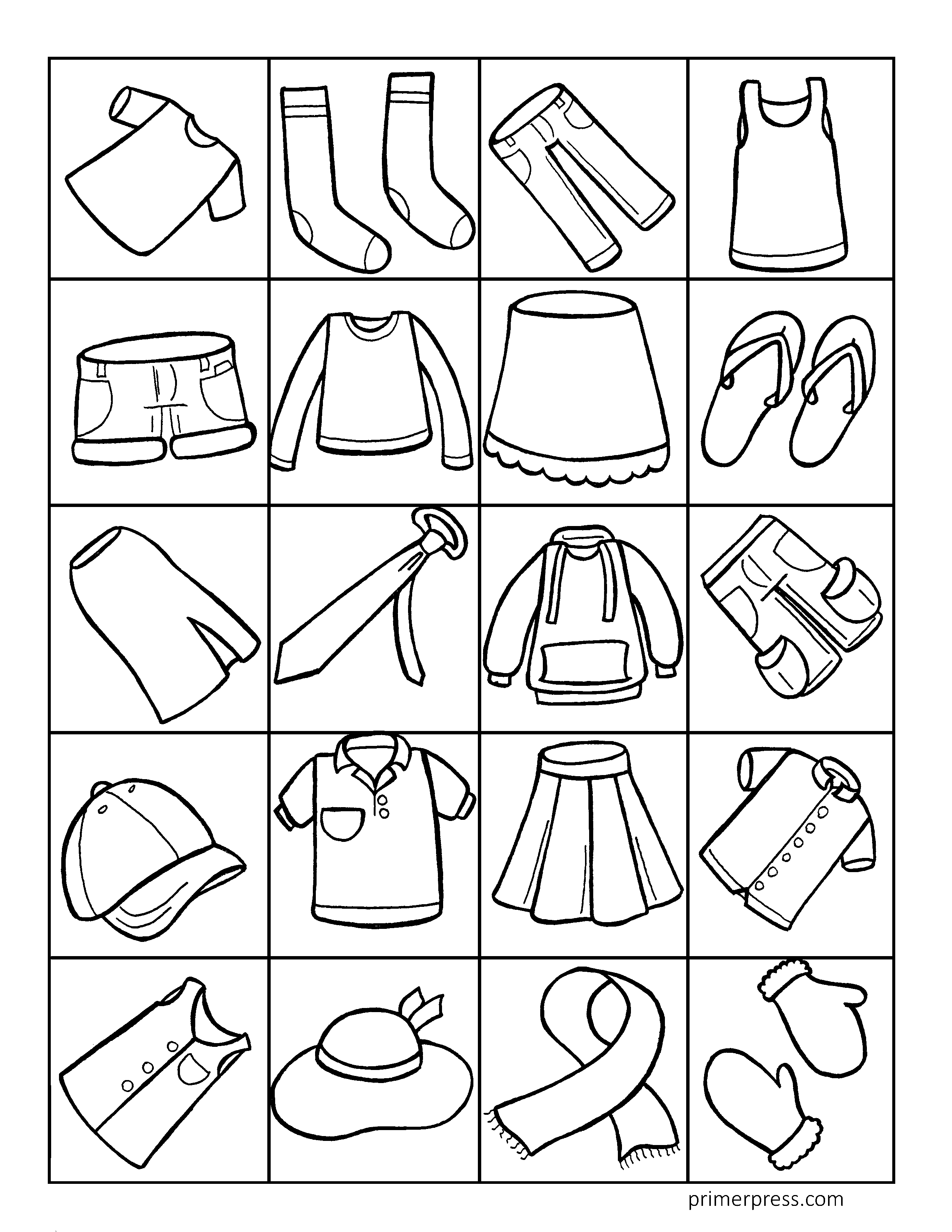 30 Clothes Worksheets For Kids Kindergarten