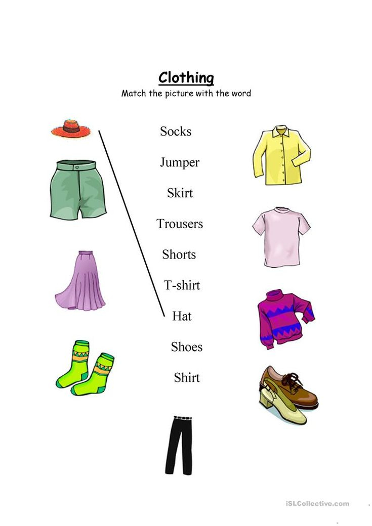 30 Clothes Worksheets For Kids Kindergarten