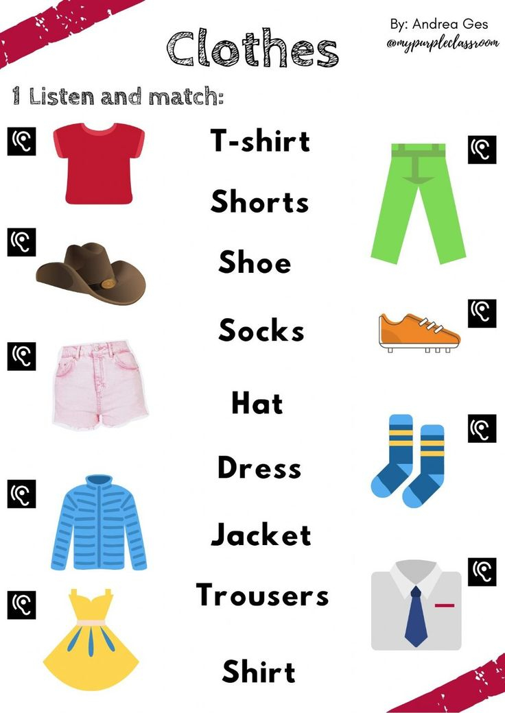 30 Clothes Worksheets For Kids Kindergarten