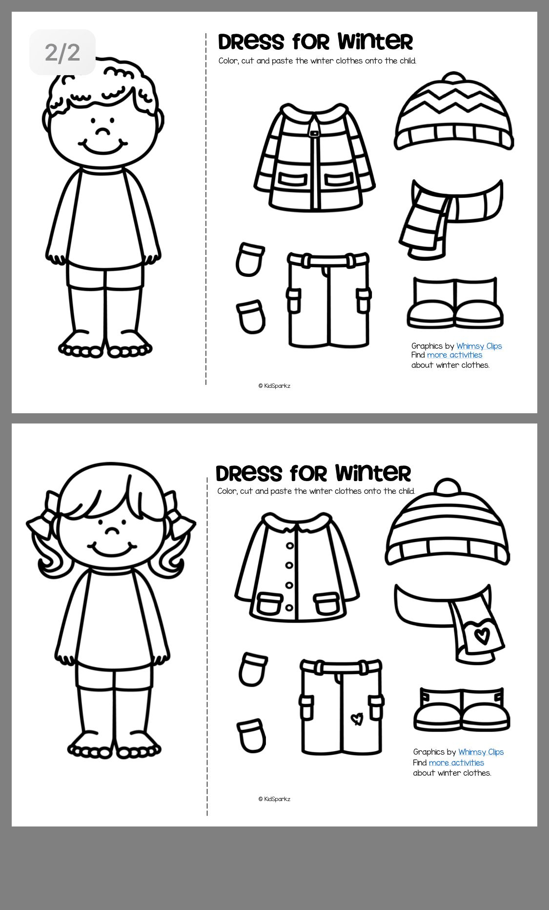 30 Clothes Worksheets For Kids Kindergarten