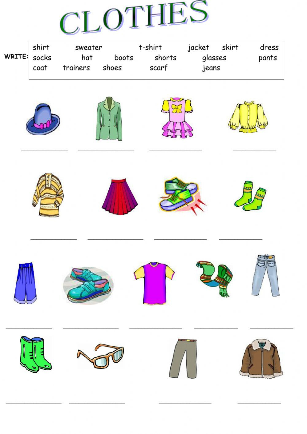 30 Clothes Worksheets For Kids Kindergarten