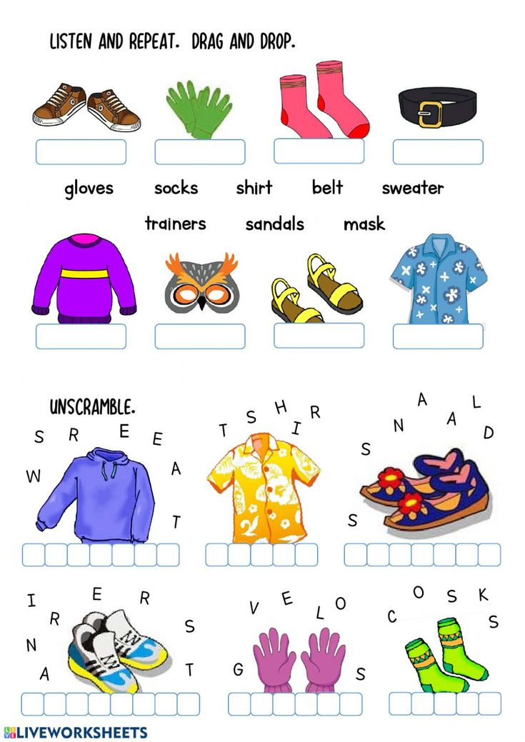 30 Clothes Worksheets For Kids Kindergarten