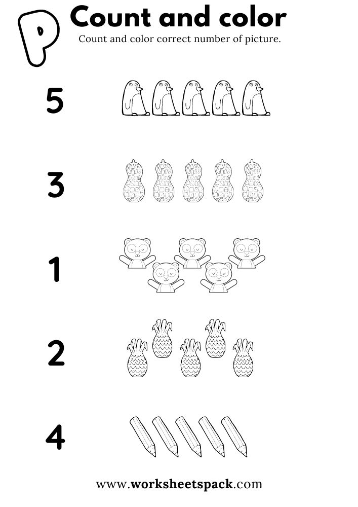 30 Count And Color Worksheets Kindergarten