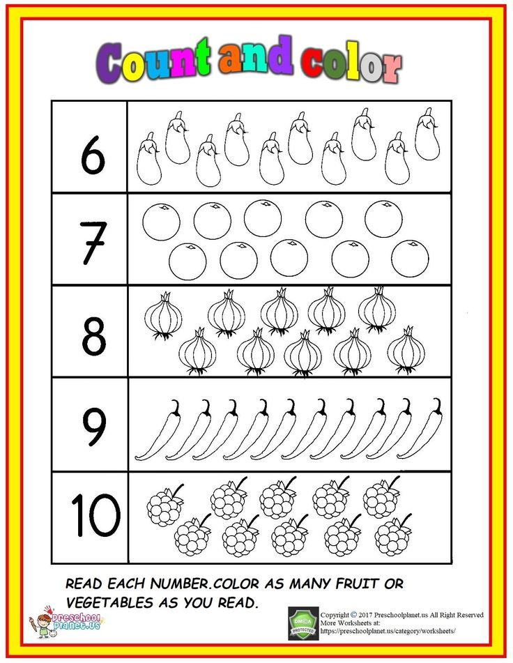 30 Count And Color Worksheets Kindergarten