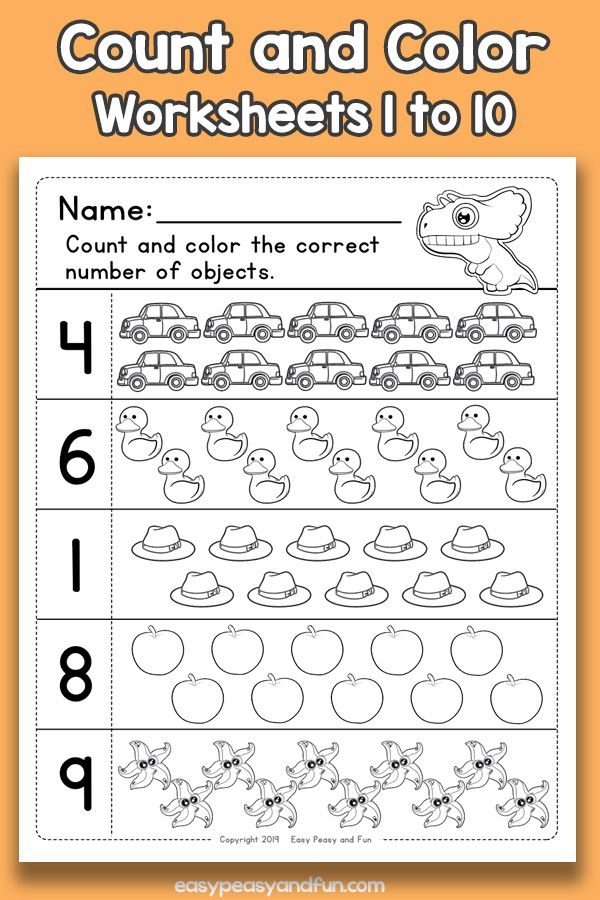 30 Count And Color Worksheets Kindergarten