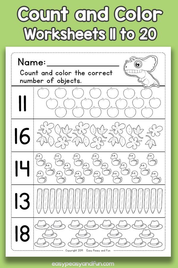 30 Count And Color Worksheets Kindergarten