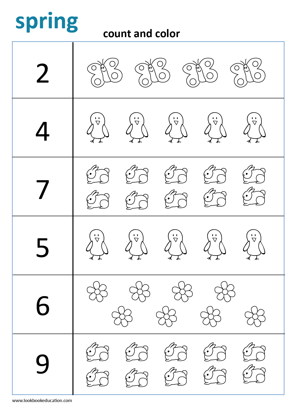 30 Count And Color Worksheets Kindergarten