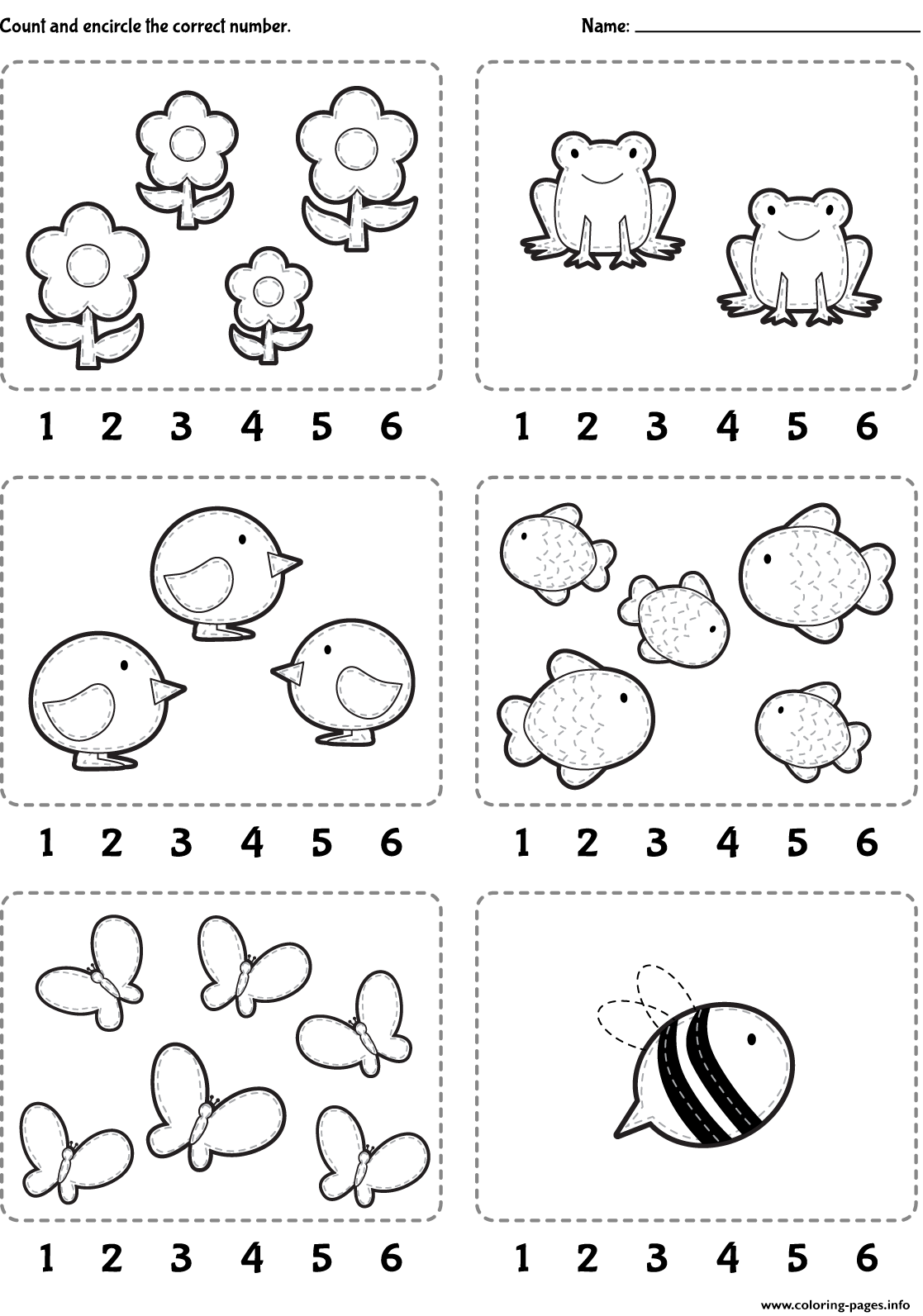 30 Count And Color Worksheets Kindergarten