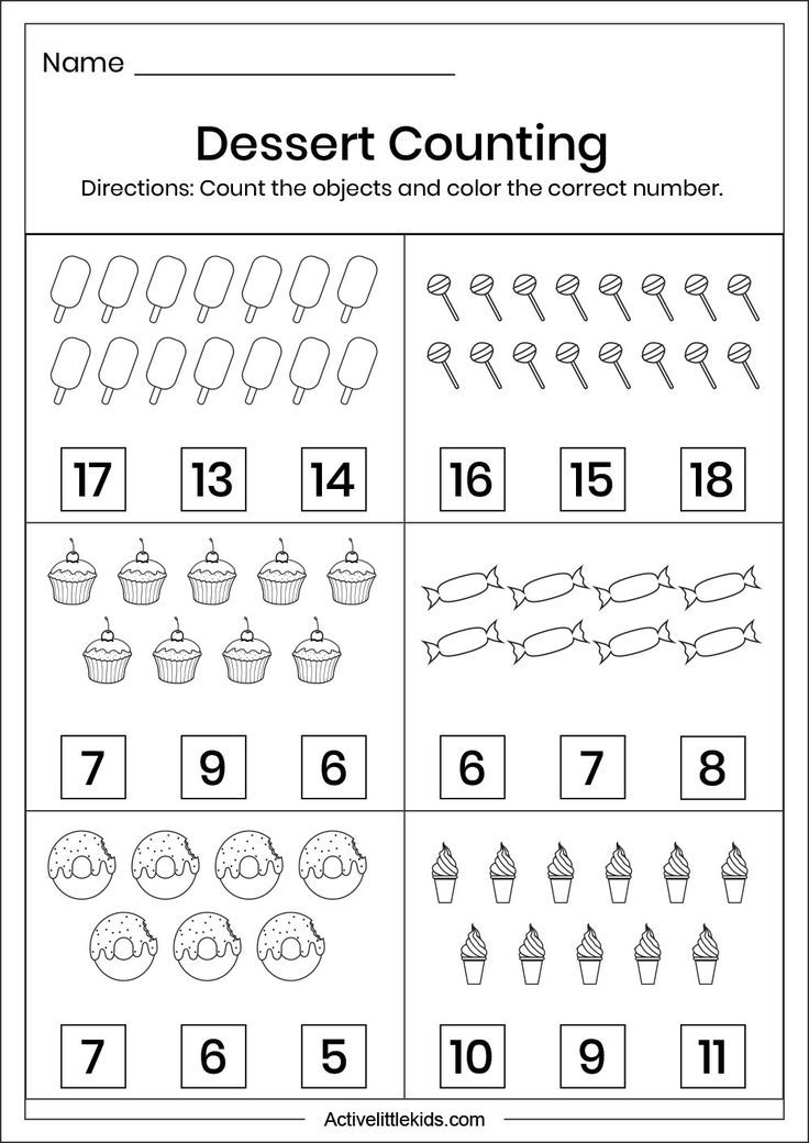 30 Count And Color Worksheets Kindergarten