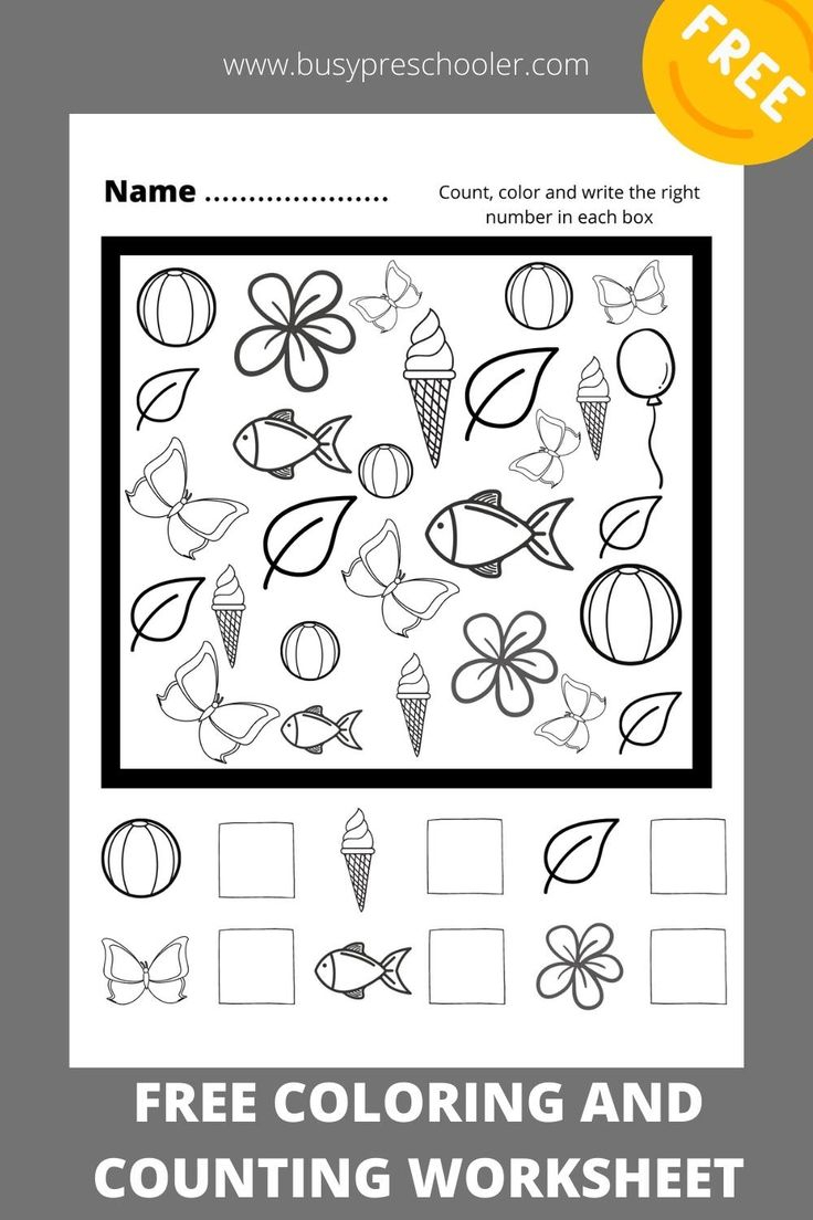 30 Count And Color Worksheets Kindergarten