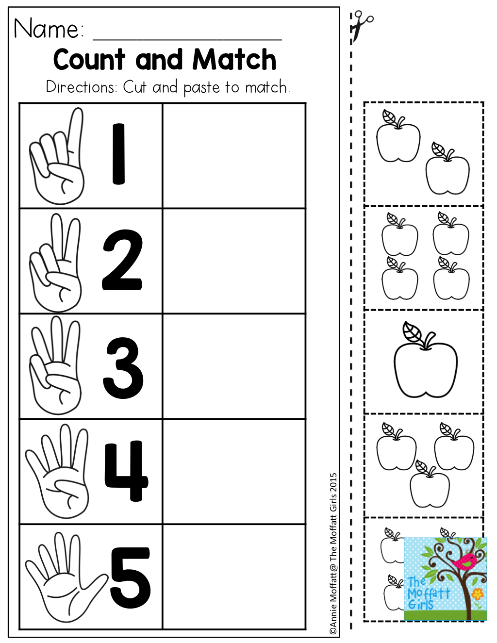 30 Count And Match Worksheets Kindergarten Easy