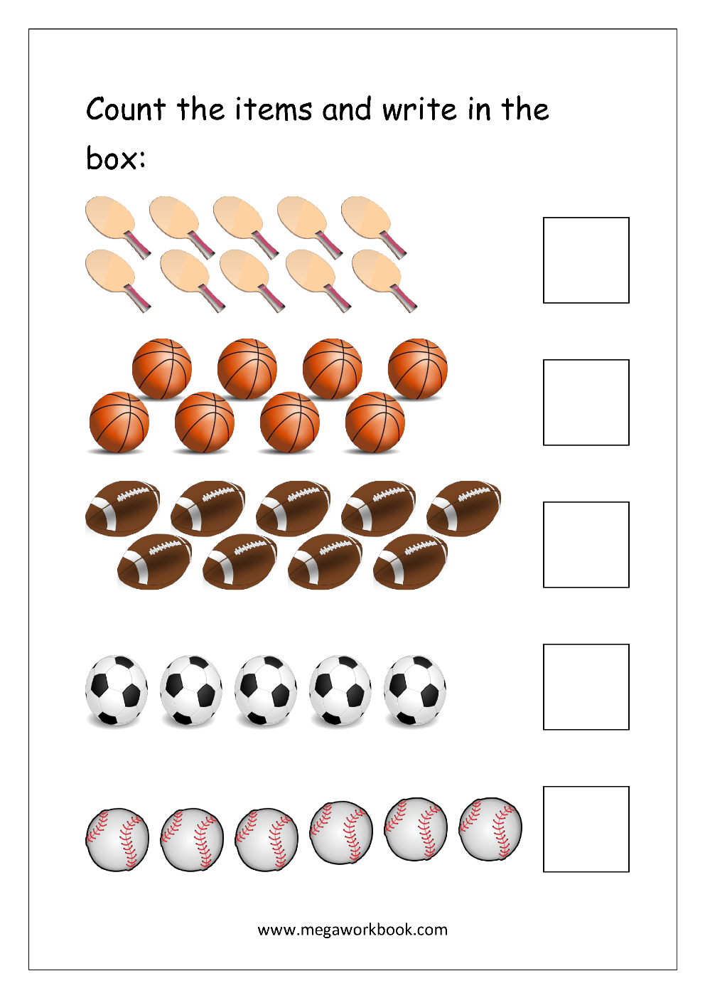 30 Count And Match Worksheets Kindergarten Easy