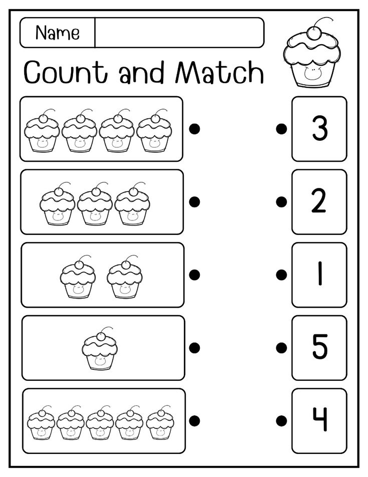 30 Count And Match Worksheets Kindergarten Easy