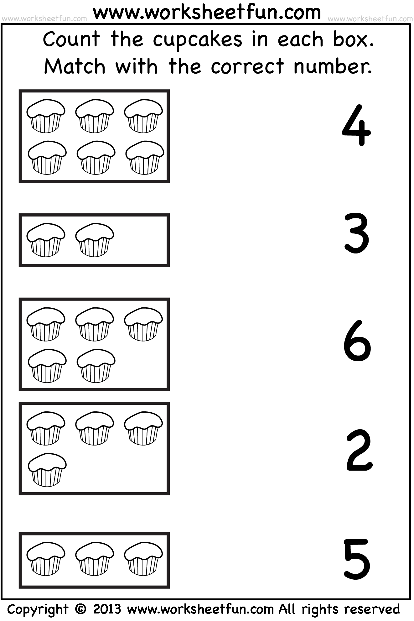 30 Count And Match Worksheets Kindergarten Easy